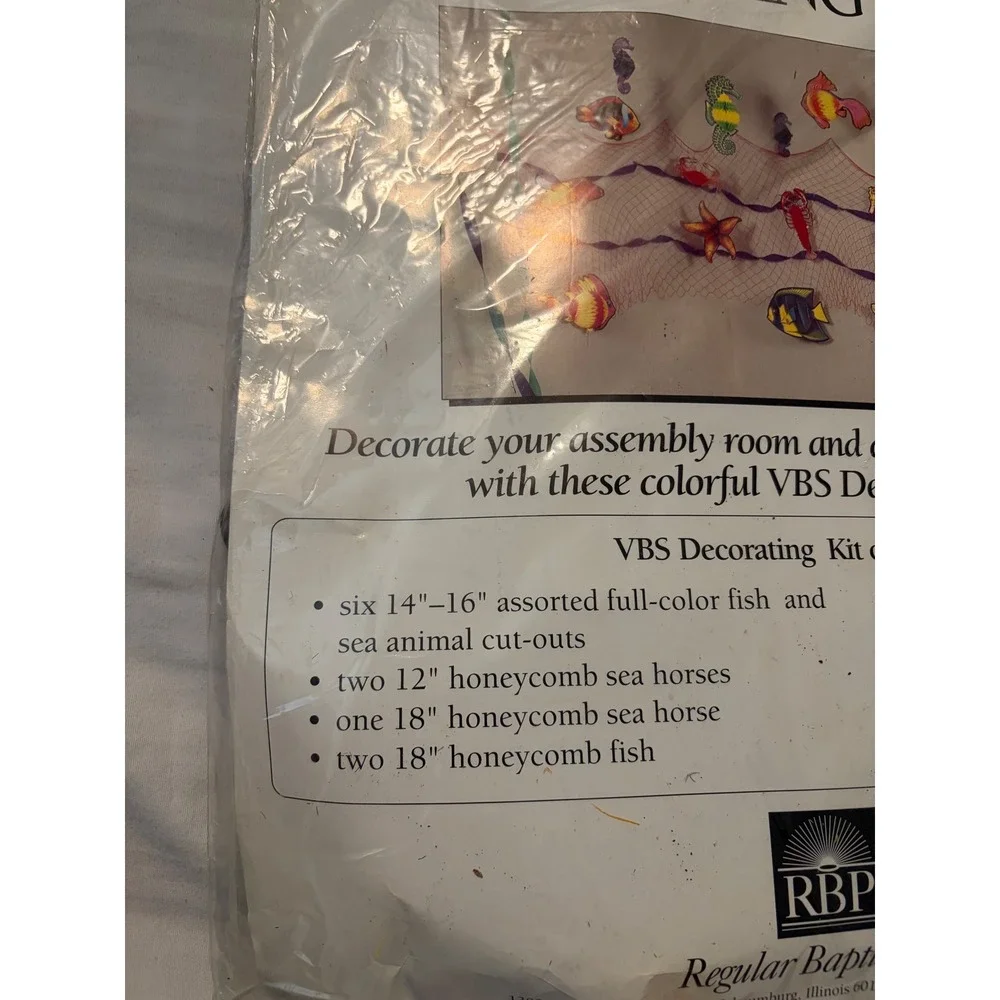VBS Vacation Bible School Decorating Kit‎ 1992 Ocean Theme Under the Sea NWT 90s